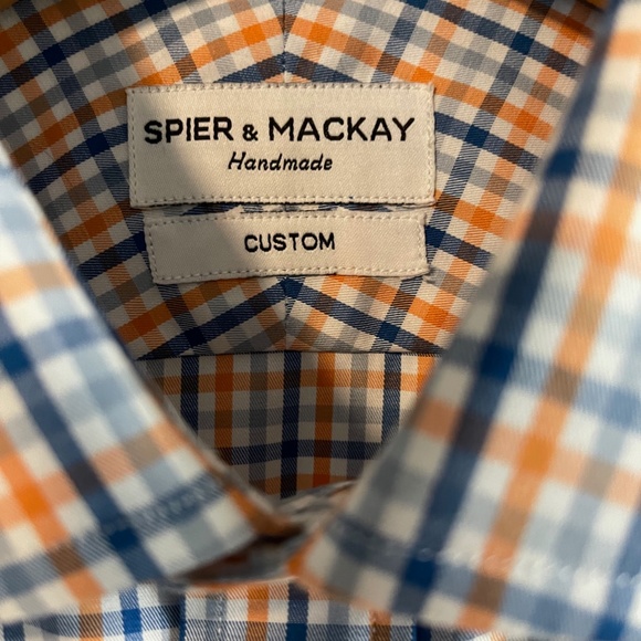 Spier & Mackay Shirts Spier Mackay Custom Mens Dress Shirt Blue